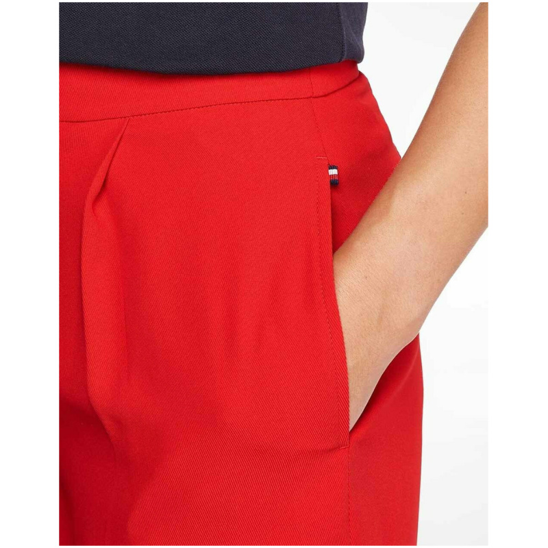FLUID TWILL WIDE LEG CROP PANT
